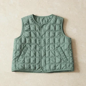 Moss Quilted Vest